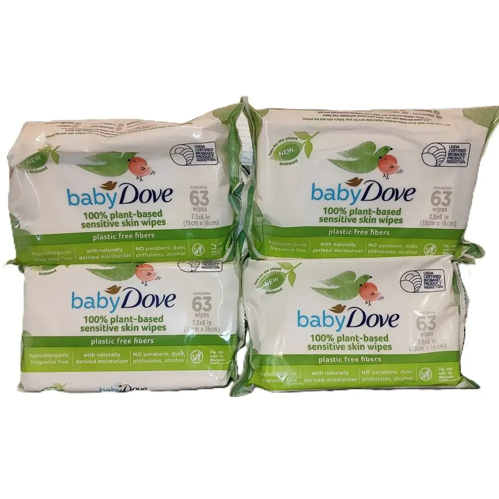 Baby Dove 100% Plant-Based Sensitive Skin Wipes - 4 Packs